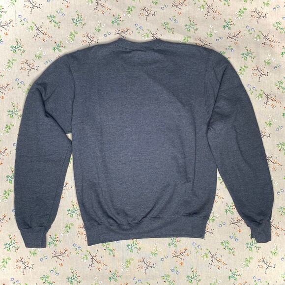 Champion Fleece Pullover Sweatshirt Crewneck Gray Small Workout Casual Lounge - Picture 2 of 3